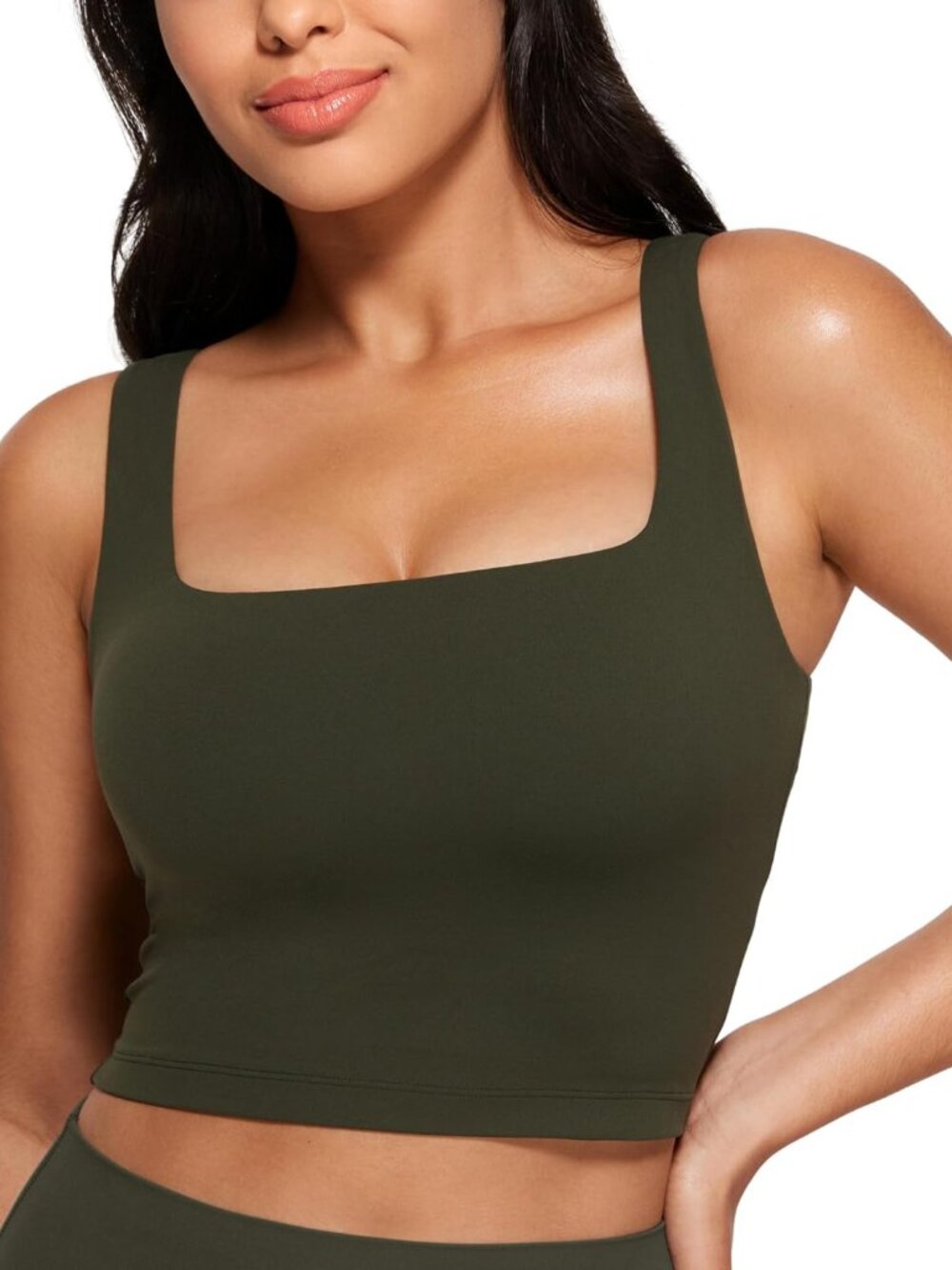 Butterluxe Square Neck Crop Tank Top